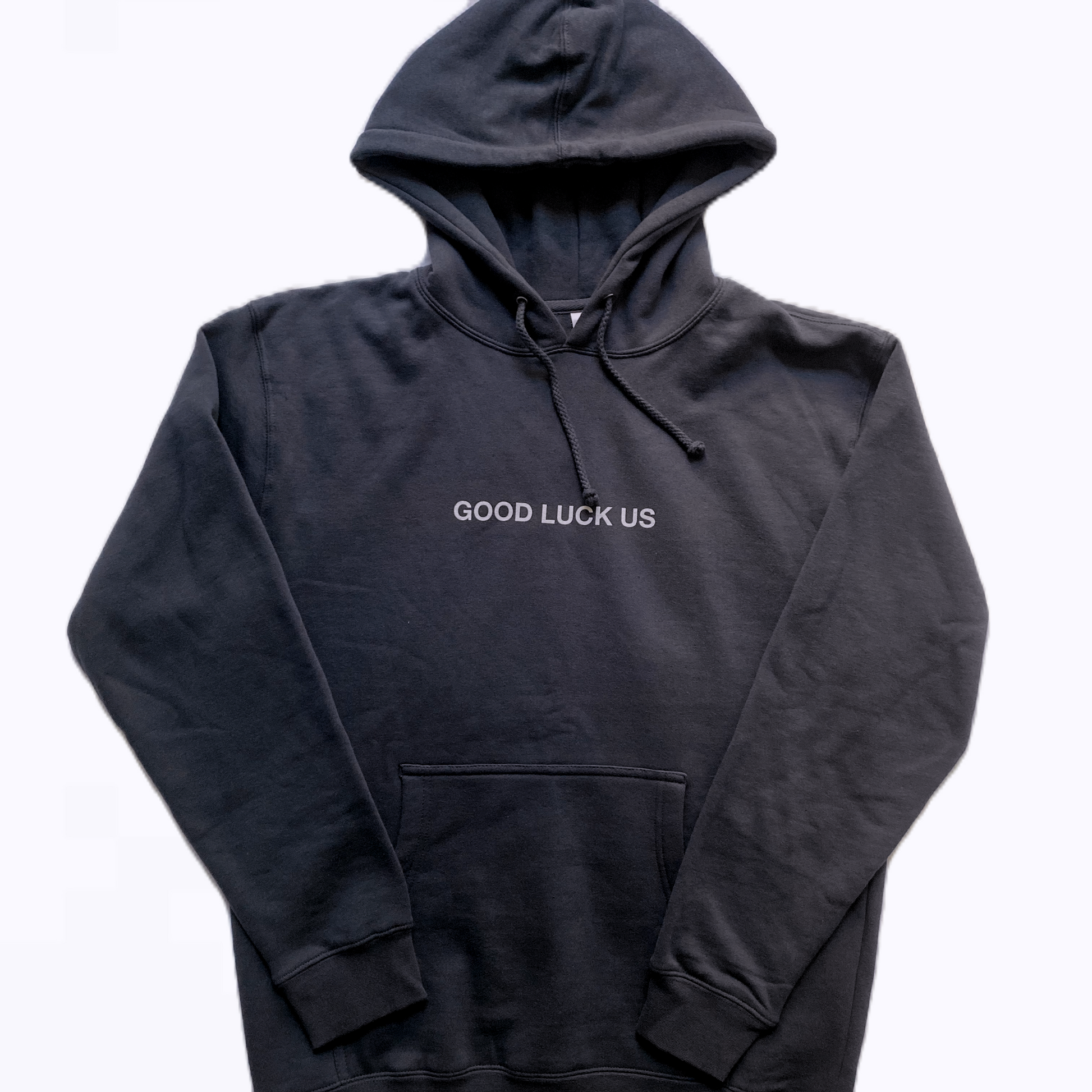 The Good Luck Us hoodie in slate blue / navy